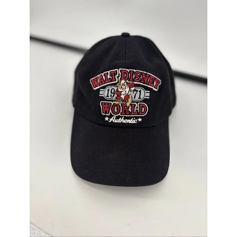 Walt Disney World 1971 Grumpy Embroidered Baseball Cap Black OS